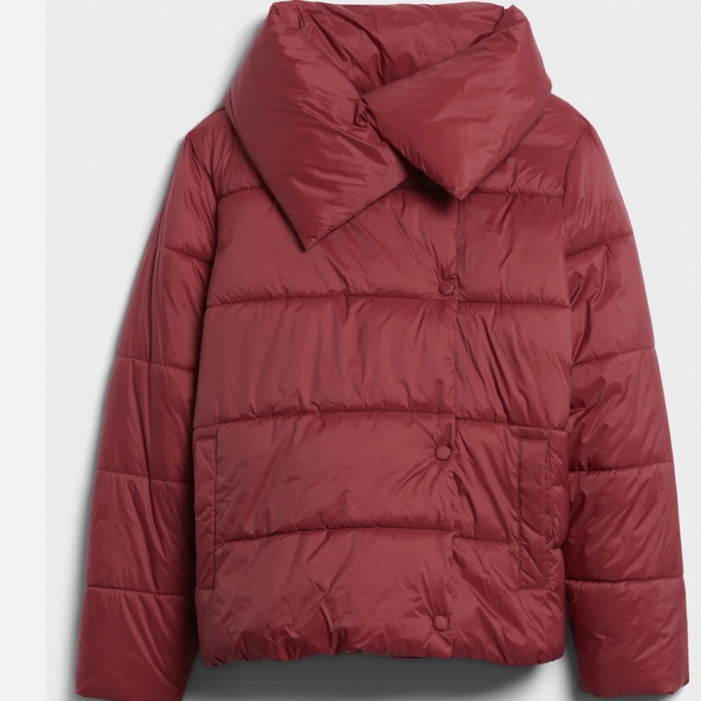 Funnel Neck Puffer Jacket - Picture 3 of 9